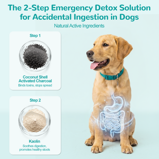 Activated Charcoal for Dogs & Cats - 30ml Anti Diarrhea | Emergency Poison First Aid Kit & Toxin Binder - Oral Paste with Syringe for Accidental Ingestion, Home & Travel