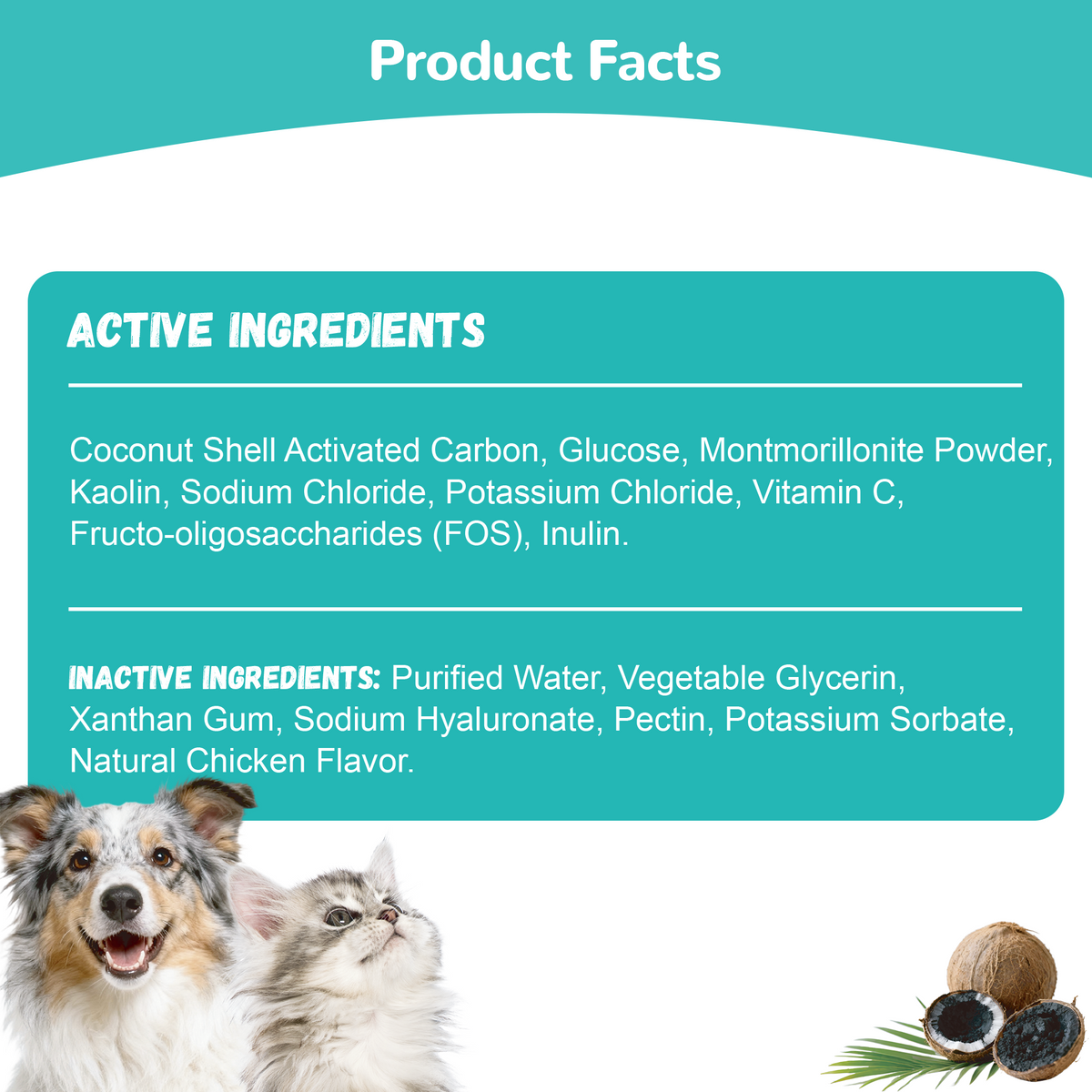 Activated Charcoal for Dogs & Cats - 60ml Anti Diarrhea | Emergency Poison First Aid Kit & Toxin Binder - Oral Paste with Syringe for Accidental Ingestion, Home & Travel