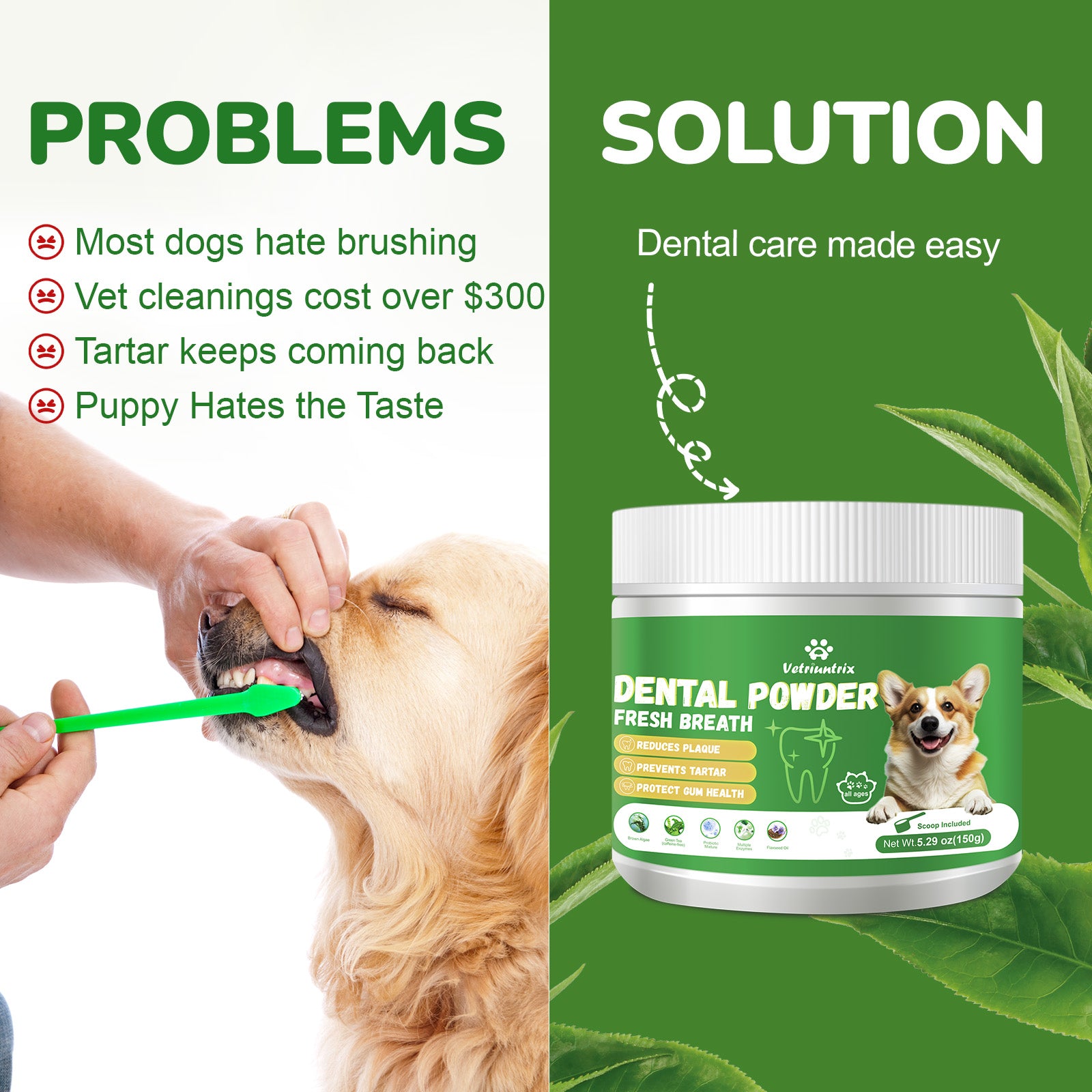 Vetriuntrix Dog Dental Care Powder