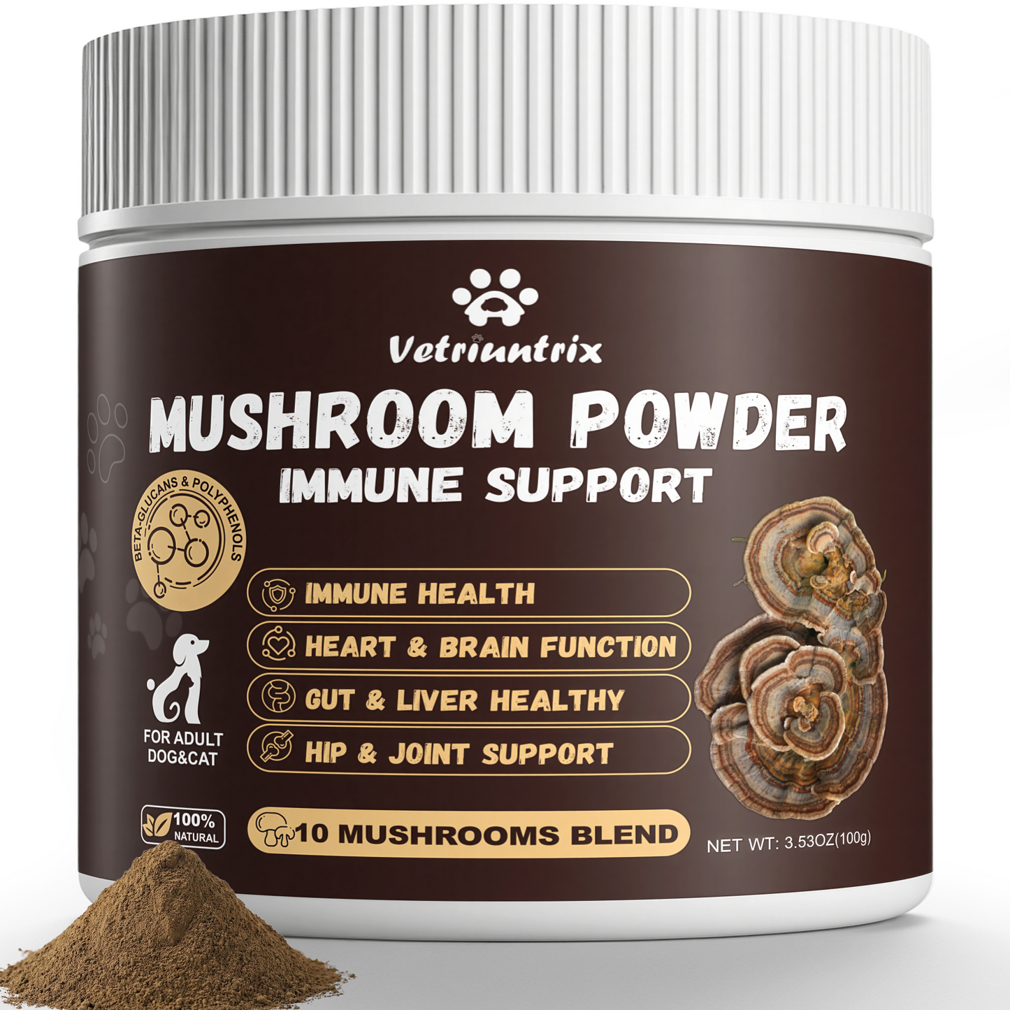 Vetriuntrix Turkey Tail Mushroom Powder