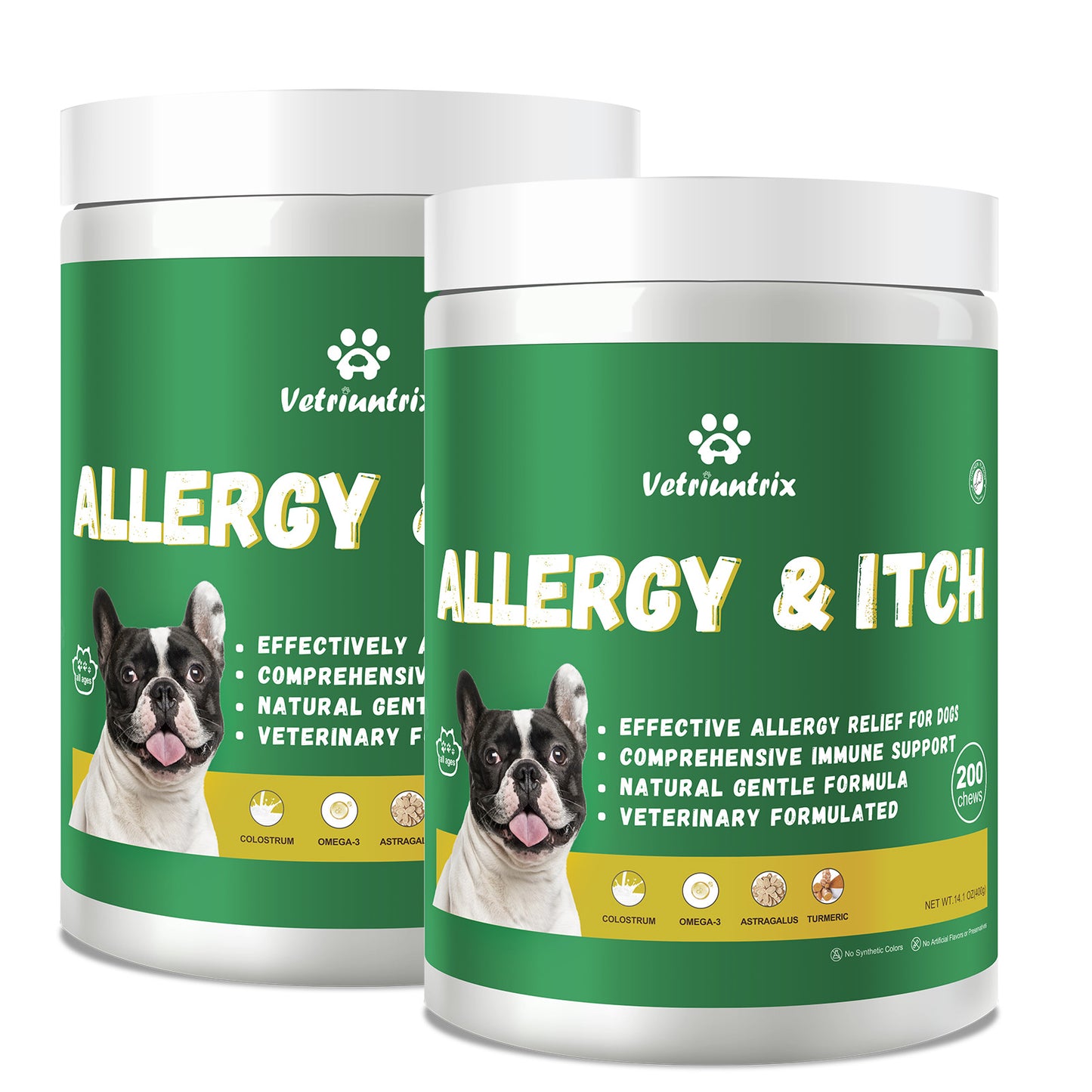 Vetriuntrix 400g Dog Allergy & Itch Relief Soft Chews Bundles