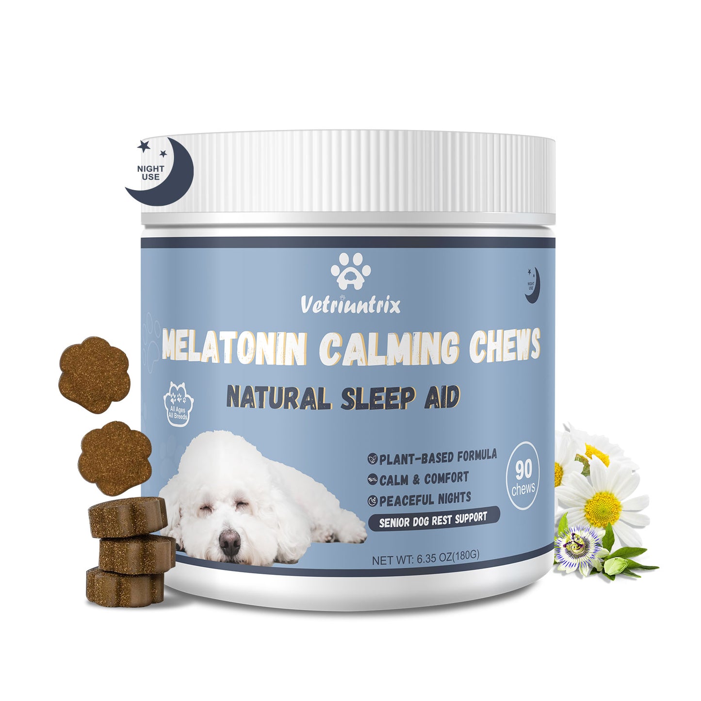 Vetriuntrix Dog Calming Chews-Night Formula