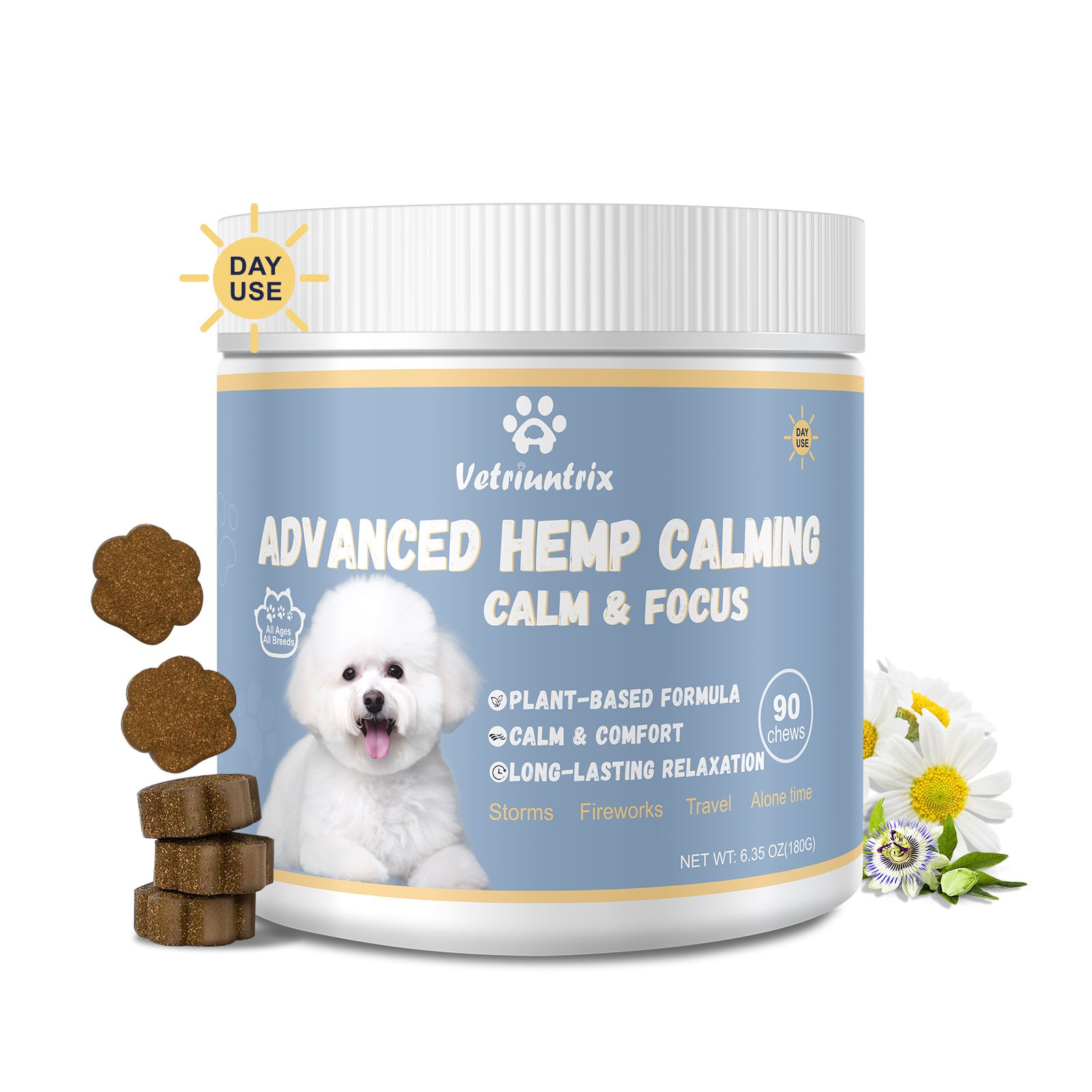 Vetriuntrix Dog Calming Chews-Daytime Formula